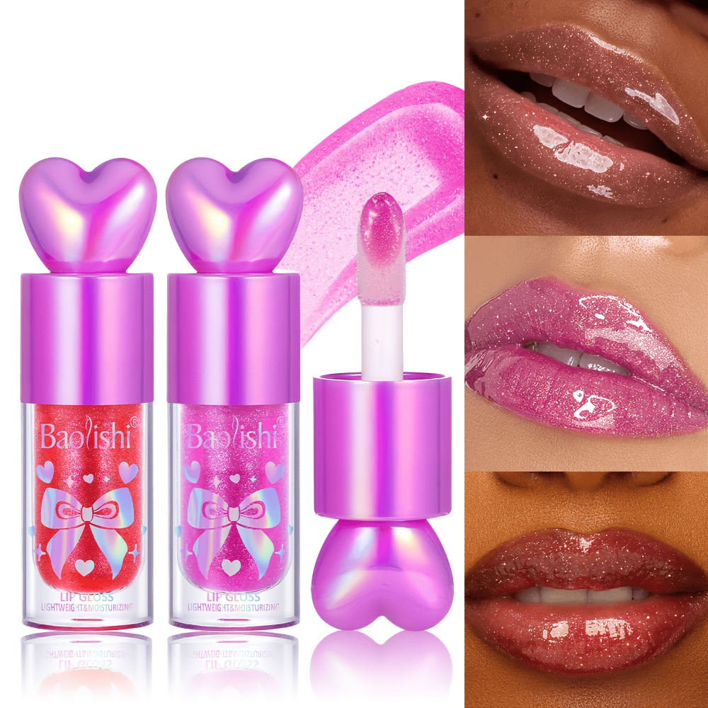 Lip Gloss Plumping - Lucidalabbra a Forma di Cuore, Glitterato